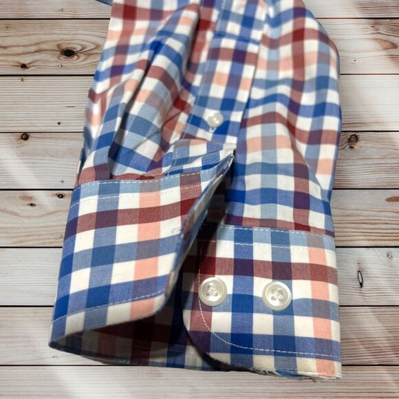 L.L. Bean Plaid Button Front Shirt Size Large - Picture 4 of 8